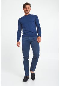 Trussardi Jeans - Sweter męski TRUSSARDI. Okazja: na co dzień. Wzór: haft. Styl: casual #5