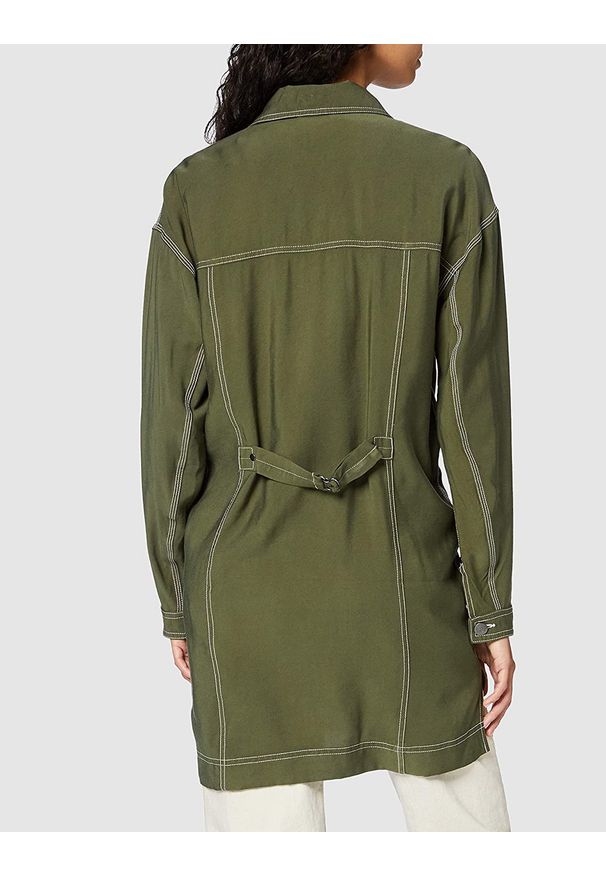 Lee - DAMSKA TUNIKA LEE ELONGATED DUSTER COA REGULAR FIT OLIVE GREEN L45WCWNX 112110654