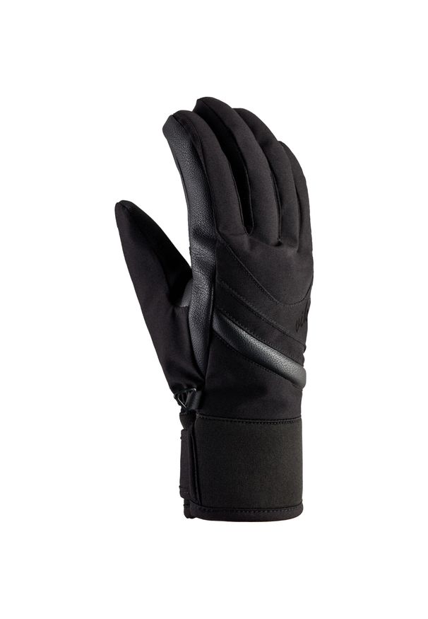 Rękawice narciarskie damskie Viking Marcena, z membraną. Kolor: czarny. Sezon: zima. Sport: narciarstwo