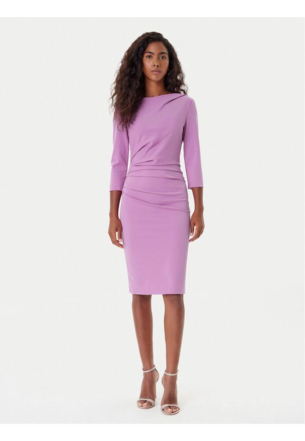 Rinascimento Sukienka koktajlowa CFC0126154003 Różowy Slim Fit. Kolor: różowy. Materiał: syntetyk. Styl: wizytowy