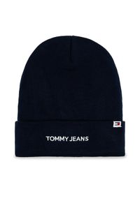 Tommy Jeans Czapka Linear Logo AM0AM12025 Granatowy. Kolor: niebieski. Materiał: syntetyk