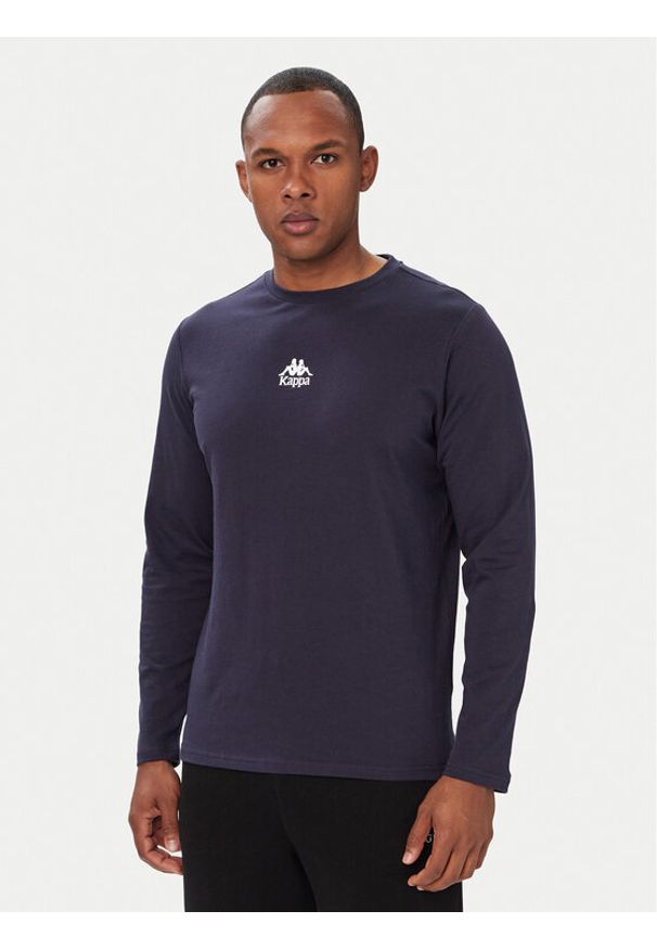 Kappa Longsleeve 382J2RW Granatowy Regular Fit. Kolor: niebieski. Materiał: bawełna. Długość rękawa: długi rękaw