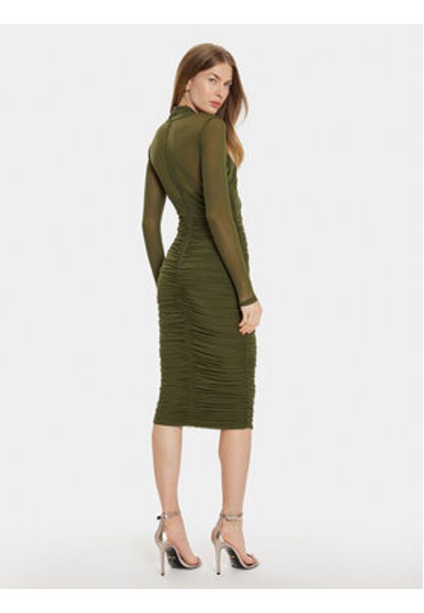 BARDOT Sukienka koktajlowa Aliyah 56305DB Khaki Slim Fit. Kolor: brązowy. Materiał: syntetyk. Styl: wizytowy
