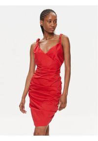 Pinko Sukienka koktajlowa Afrodite 103080 A1KH Czerwony Slim Fit. Kolor: czerwony. Materiał: bawełna. Styl: wizytowy