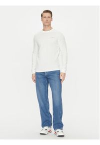 Tommy Jeans Longsleeve Linear DM0DM21138 Biały Slim Fit. Kolor: biały. Materiał: bawełna. Długość rękawa: długi rękaw #3