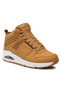 skechers - Skechers Sneakersy Uno Keep Close 232547/WSK Brązowy. Kolor: brązowy. Materiał: skóra