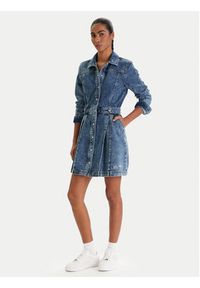 Karl Lagerfeld Jeans Sukienka jeansowa B1W13036 Niebieski Regular Fit. Kolor: niebieski. Materiał: bawełna #4