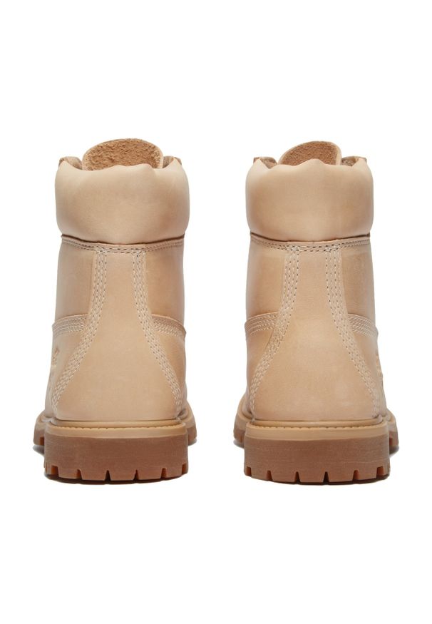 Timberland - Trapery damskie TIMBERLAND Premium 6 Inch Lace Up Waterproof Boot. Kolor: beżowy. Materiał: puch, guma, skóra. Szerokość cholewki: normalna. Sezon: lato. Styl: klasyczny