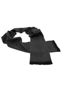 Adam Collection - Szary gładki szal męski A2. Kolor: szary. Materiał: akryl. Wzór: gładki #1