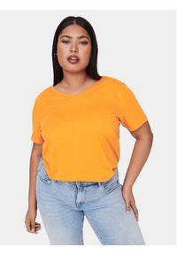 ONLY Carmakoma T-Shirt 15285965 Pomarańczowy Regular Fit. Kolor: pomarańczowy