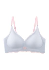 Intica - Biustonosz bezszwowy bez fiszbin na co dzień AnnaDiane. Kolor: niebieski. Materiał: materiał