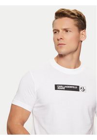 Karl Lagerfeld Jeans T-Shirt A1M17112 Biały Slim Fit. Kolor: biały. Materiał: bawełna, syntetyk #3