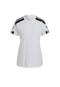 Adidas - Koszulka damska adidas Squadra 21 Jersey. Kolor: biały, czarny, wielokolorowy. Materiał: jersey. Sport: piłka nożna