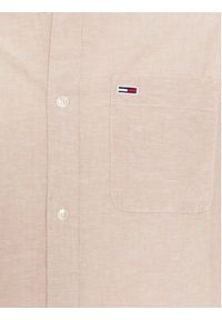 Tommy Jeans Koszula DM0DM18962 Beżowy Regular Fit. Kolor: beżowy. Materiał: len