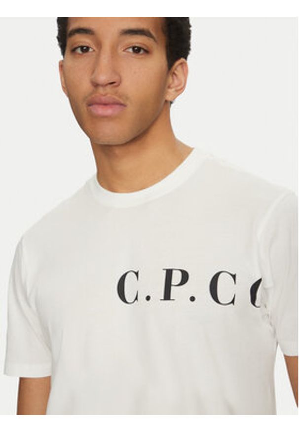 C.P. Company T-Shirt 18CMTS139A005100W Biały Regular Fit. Kolor: biały. Materiał: bawełna