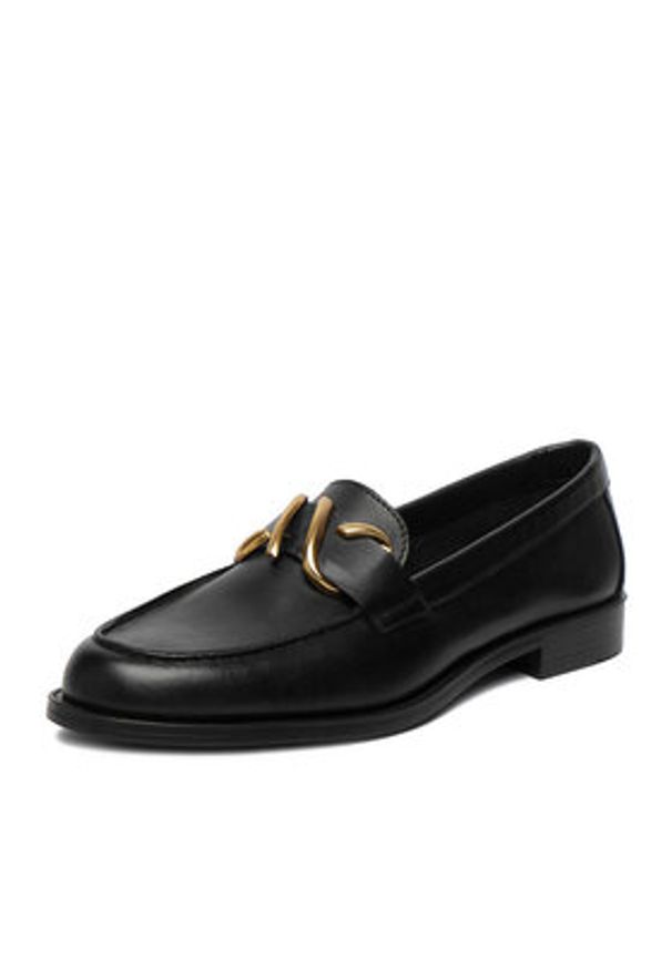 Gino Rossi - GINO ROSSI Lordsy ELSA-E25-26397 Czarny. Kolor: czarny. Materiał: skóra