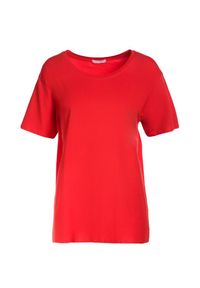 Born2be - Czerwony T-shirt Aetheriel. Kolor: czerwony. Materiał: dzianina. Długość rękawa: krótki rękaw. Długość: krótkie. Wzór: gładki. Styl: sportowy, klasyczny #3
