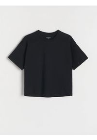Reserved - Bawełniany t-shirt - czarny. Kolor: czarny. Materiał: bawełna #1