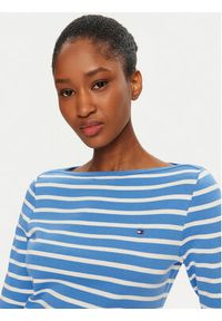 TOMMY HILFIGER - Tommy Hilfiger Bluzka New Cody WW0WW40589 Niebieski Slim Fit. Kolor: niebieski. Materiał: bawełna #5