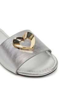 Love Moschino - LOVE MOSCHINO Klapki JA28161G0MIF090B Srebrny. Kolor: srebrny. Materiał: skóra #5