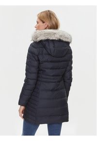 TOMMY HILFIGER - Tommy Hilfiger Płaszcz zimowy Tyra WW0WW39747 Granatowy Regular Fit. Kolor: niebieski. Materiał: syntetyk. Sezon: zima