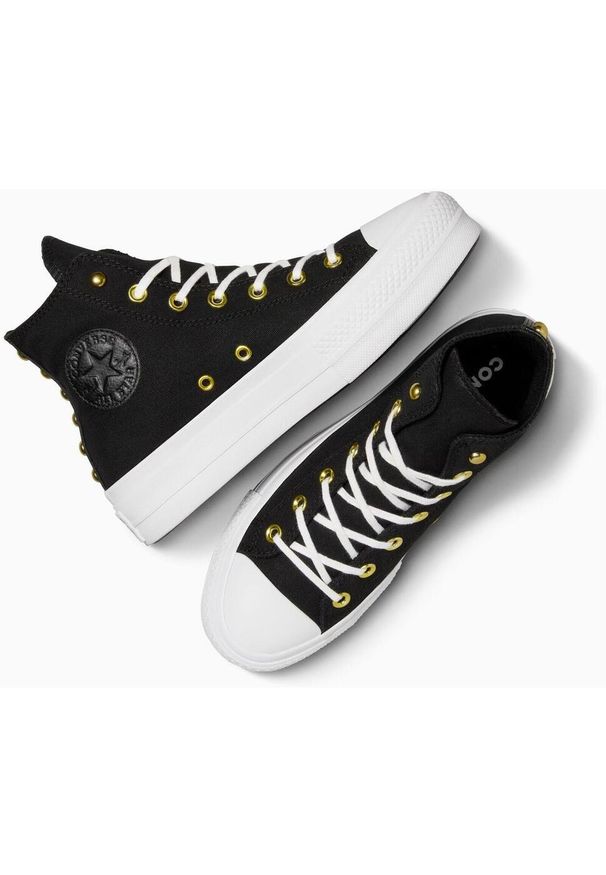 Buty Converse Ctas Lift Hi, Kobiety. Kolor: czarny. Materiał: materiał