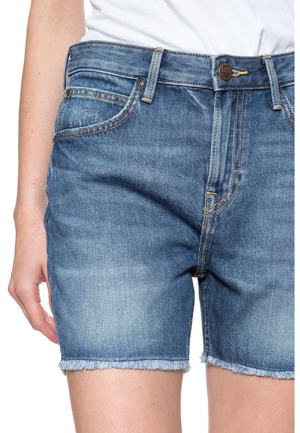 Lee - DAMSKIE SPODENKI LEE BOYFRIEND SHORT FLICK DARK L37NLJKA 112108090. Materiał: jeans