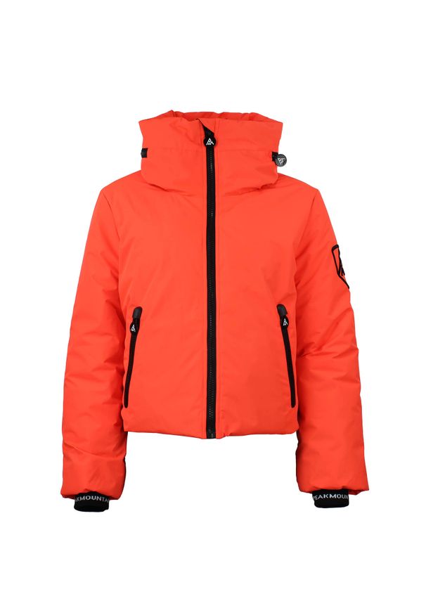 PEAK MOUNTAIN - Kurtka damska Peak Mountain Ally. Kolor: czerwony, wielokolorowy, pomarańczowy. Sezon: zima. Sport: narciarstwo