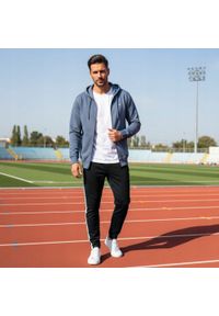 Wygodna Bluza Bawełniana - Pako Jeans - Szaro-Niebieska z Kapturem. Typ kołnierza: kaptur. Kolor: niebieski. Materiał: bawełna. Styl: klasyczny #6