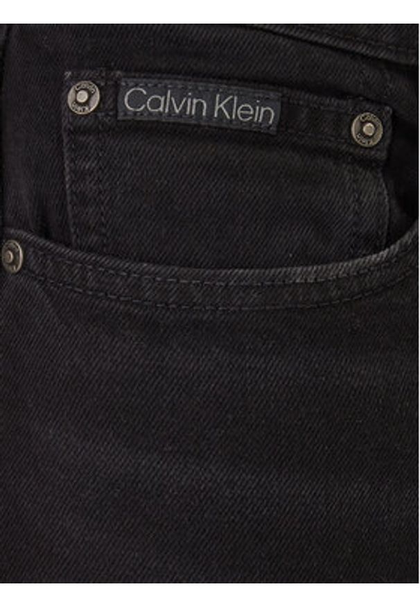 Calvin Klein Jeansy LV04RF938G Czarny Straight Fit. Kolor: czarny