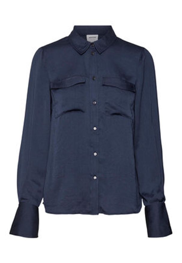 Vero Moda Koszula Sunny 10260627 Granatowy Regular Fit. Kolor: niebieski. Materiał: syntetyk