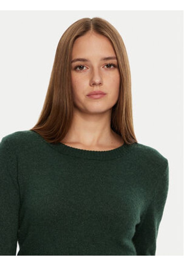 Vila Sweter Ril 14054177 Zielony Regular Fit. Kolor: zielony. Materiał: syntetyk