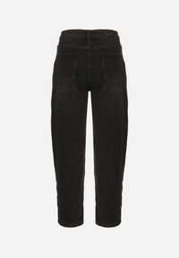 Born2be - Czarne Jeansy Mom Fit z Wysokim Stanem z Domieszką Wiskozy Aclonna. Okazja: na co dzień. Stan: podwyższony. Kolor: czarny. Styl: casual, elegancki #7