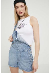 Hollister Co. ogrodniczki jeansowe. Kolor: niebieski #3