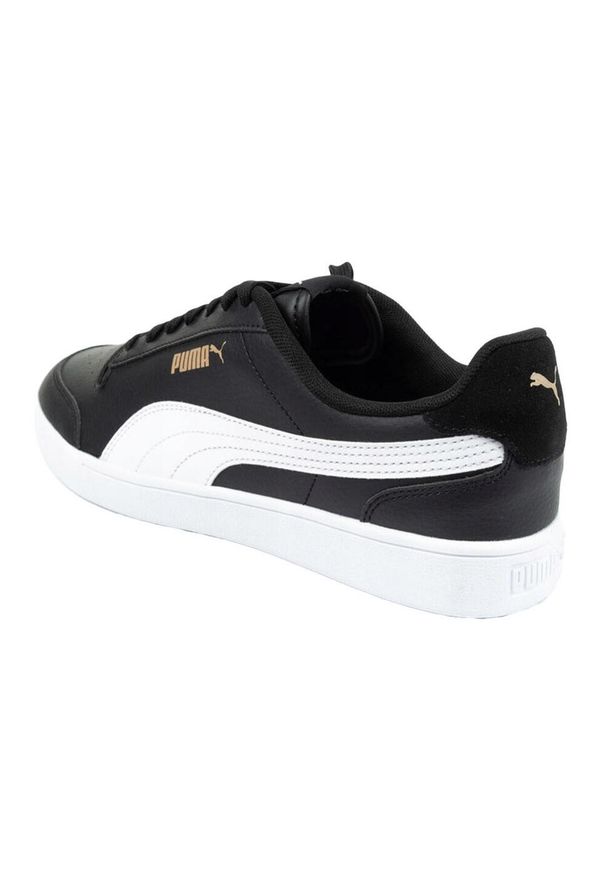 Puma - Męskie Buty Sportowe Shuffle Ze Skóry Ekologicznej. Kolor: czarny. Materiał: skóra ekologiczna. Sport: turystyka piesza