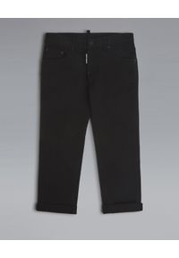 DSQUARED2 KIDS - Czarne spodnie 8-16 lat. Okazja: na co dzień. Kolor: czarny. Długość: długie. Wzór: aplikacja. Sezon: lato. Styl: klasyczny, casual, elegancki #1