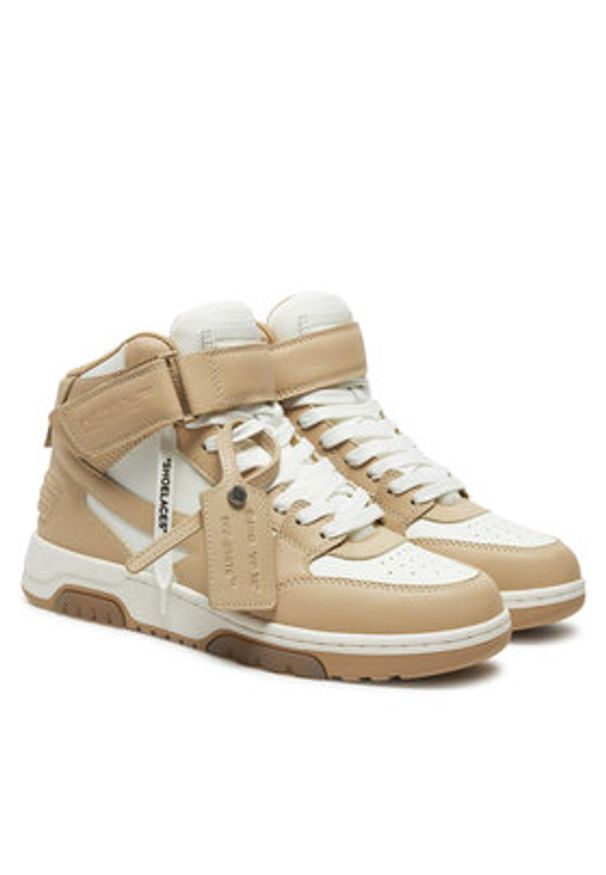 OFF-WHITE - Off-White Sneakersy OWIA275S23LEA0011701 Beżowy. Kolor: beżowy. Materiał: skóra