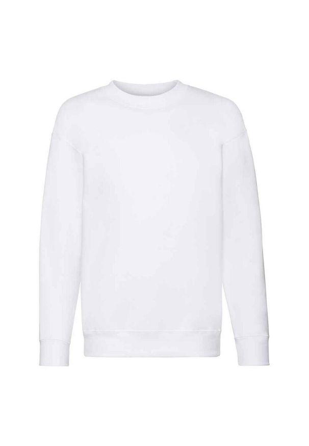 FRUIT OF THE LOOM - Sweter Premium Dla Dzieci. Kolor: biały. Sport: joga i pilates