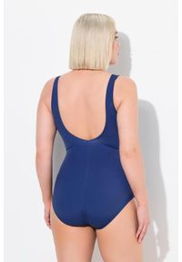 ULLA POPKEN - Damski Strój kąpielowy kolorowe wypustki bez miękkich miseczek. Kolekcja: plus size. Kolor: niebieski. Materiał: poliester, elastan, poliamid, materiał. Wzór: kolorowy