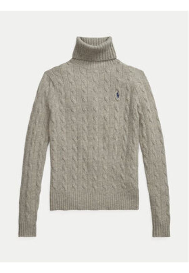 Polo Ralph Lauren Golf 211888686002 Szary Regular Fit. Typ kołnierza: golf, polo. Kolor: szary. Materiał: wełna