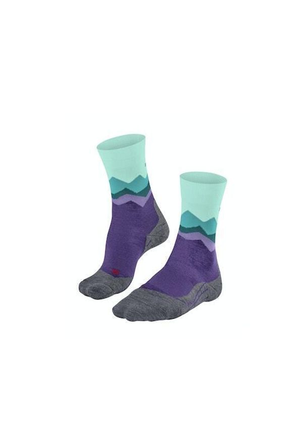 Skarpetki damskie Falke TK2 Explore. Kolor: niebieski, wielokolorowy, brązowy. Sport: turystyka piesza