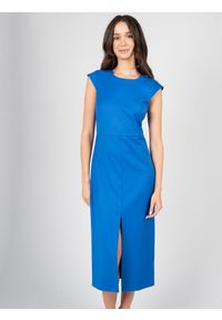 Patrizia Pepe Sukienka | DA1154/A106 | Kobieta | Niebieski. Kolor: niebieski. Materiał: elastan, poliester, wiskoza. Typ sukienki: proste. Styl: elegancki, klasyczny #3