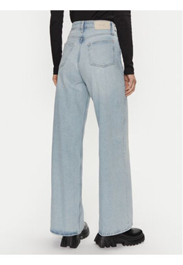 Calvin Klein Jeansy K20K208023 Niebieski Wide Leg. Kolor: niebieski