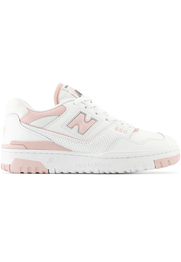 Buty damskie New Balance BBW550BP – białe. Okazja: na co dzień. Kolor: biały. Materiał: skóra, syntetyk, materiał. Szerokość cholewki: normalna