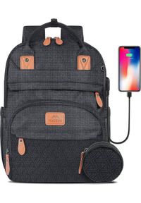 Plecak MATEINE Plecak miejski z sakiewką MATEIN na laptopa 15,6, kolor czarny, 42x30x20 cm. Kolor: czarny #1