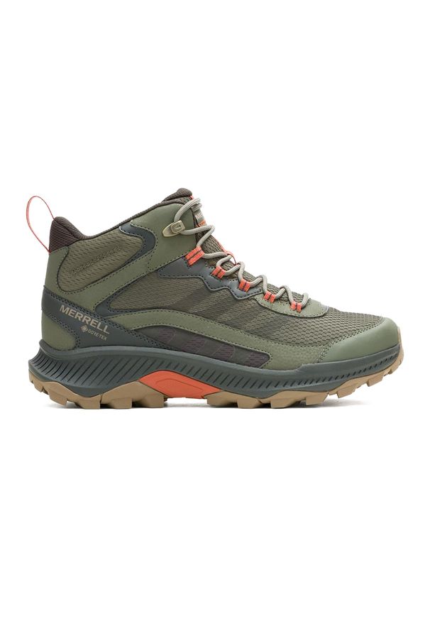 Buty męskie Merrell Speed Strike 2 Mid GTX. Kolor: zielony. Sport: turystyka piesza