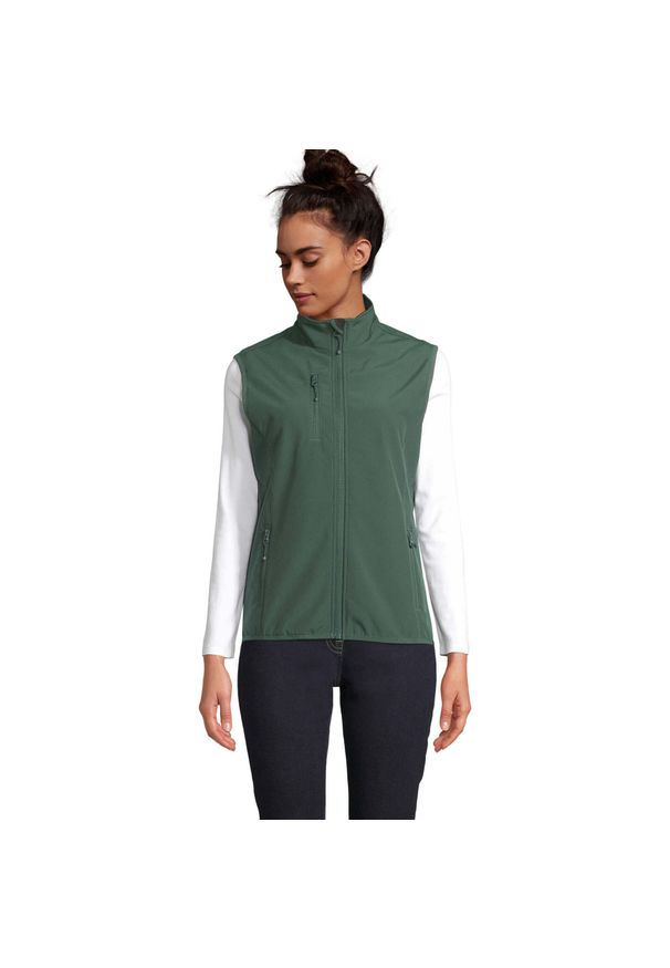 SOL'S - Damska kurtka bez rękawów Sol's Falcon Bw. Kolor: zielony. Długość rękawa: bez rękawów