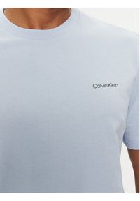Calvin Klein T-Shirt Angled Back Logo K10K112495 Błękitny Regular Fit. Kolor: niebieski. Materiał: bawełna #3