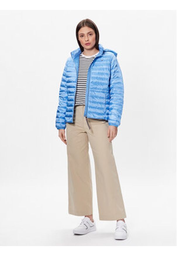 TOMMY HILFIGER - Tommy Hilfiger Kurtka puchowa WW0WW37264 Błękitny Regular Fit. Kolor: niebieski. Materiał: syntetyk