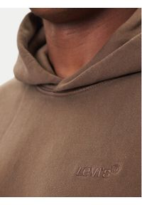 Levi's® Bluza Authentic A8435-0033 Brązowy Relaxed Fit. Kolor: brązowy. Materiał: bawełna #4